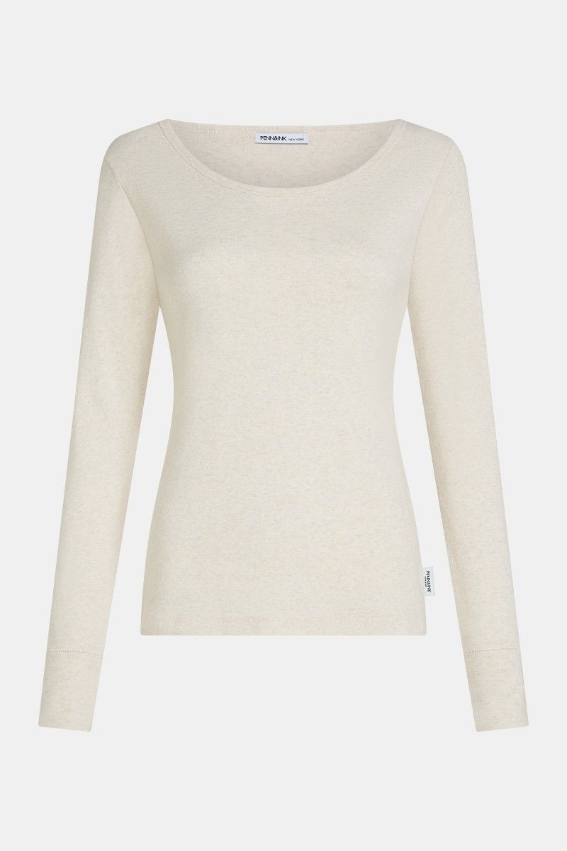 PENN &amp; INK N.Y. Longsleeve beige mel. W26F1915