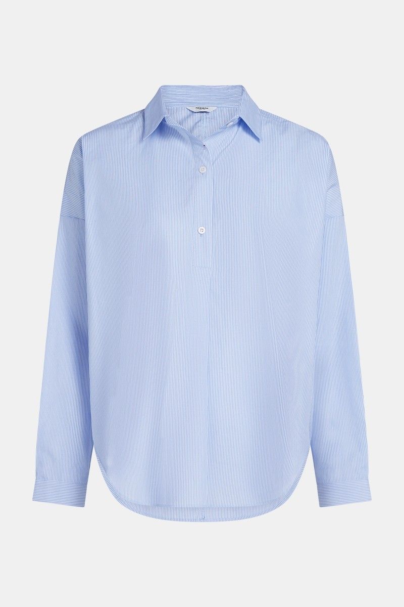 PENN &amp; INK N.Y. Blouse blue stripe W26N1810