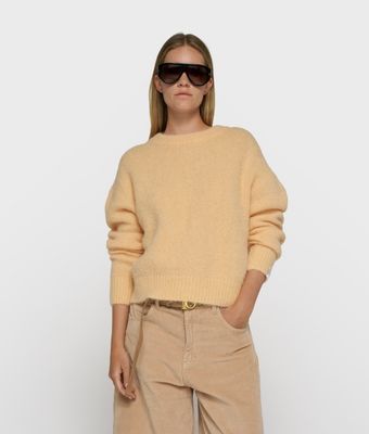 10 Days hairy knit sweater pastel mango 20-613-6204