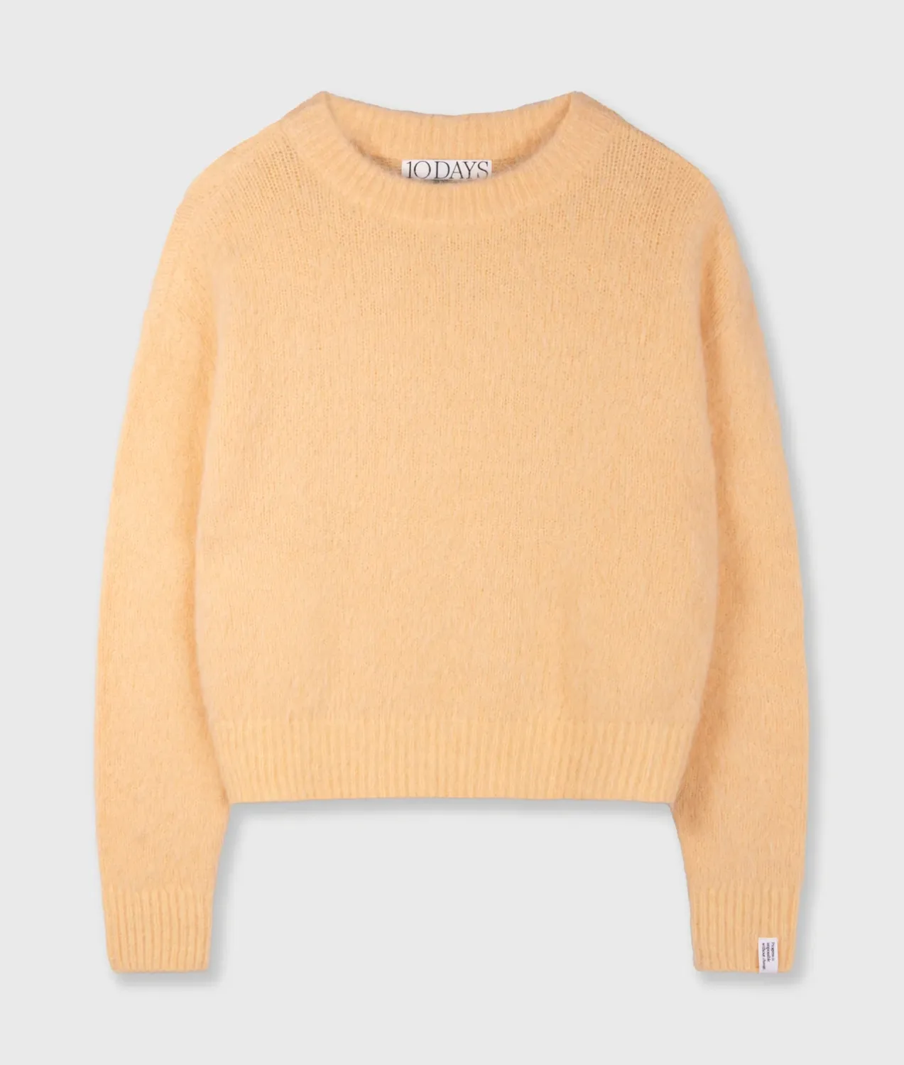 10 Days hairy knit sweater pastel mango
