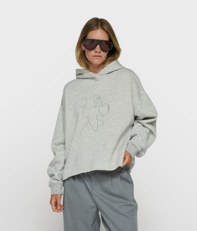 10 Days statement hoodie curly 10 light grey melee 20-821-6204