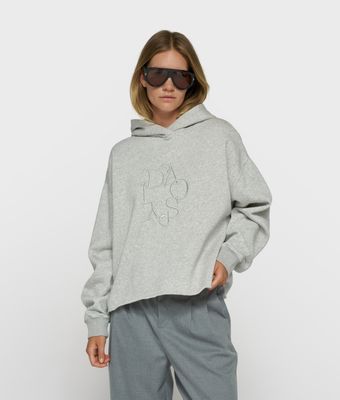 10 Days statement hoodie curly 10 light grey melee 20-821-6204