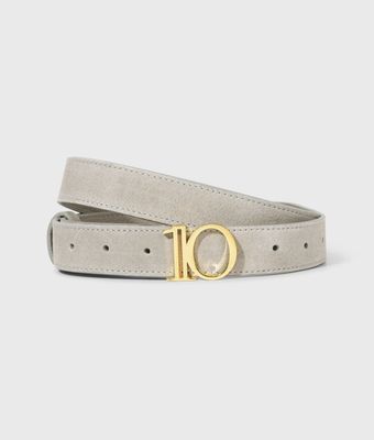 10 Days monogram belt suede stone 20-942-6204
