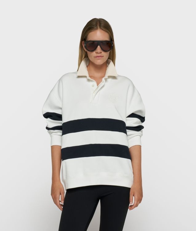 10 Days statement rugby sweater stripes ecru 20-801-6204