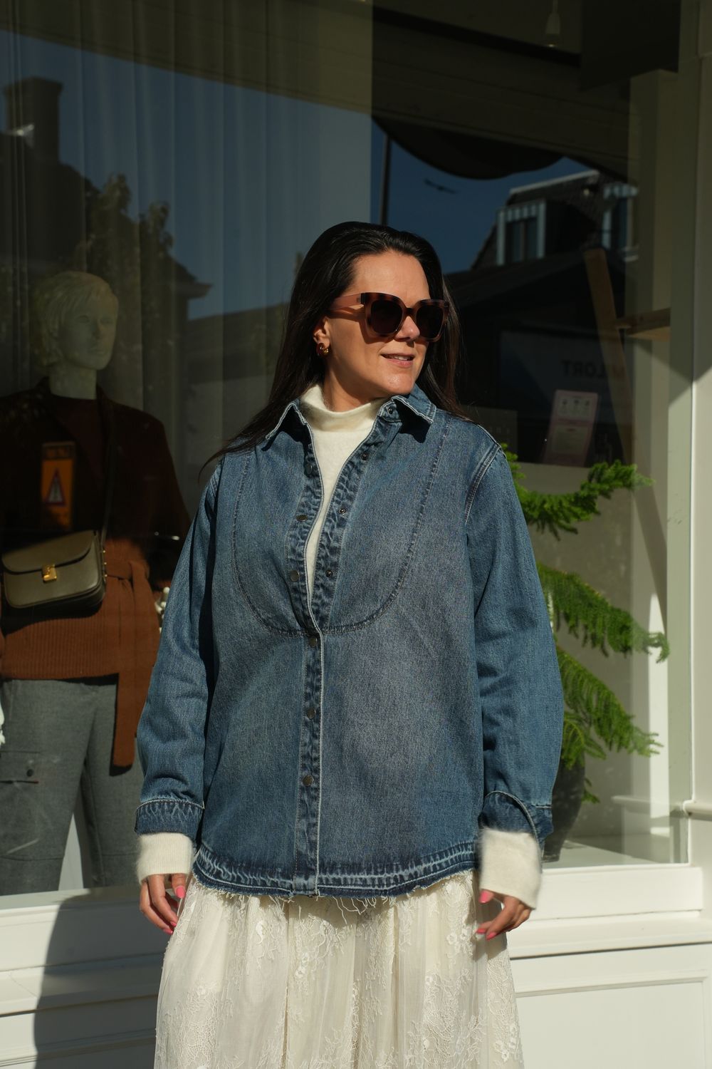 Rabens Saloner Denim shirt blue