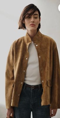 Rabens Saloner Leren jas camel W26388101 THELMA