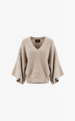 Aimee the Label ClippoW6 Knitted sweater Sand Melange ClippoW6 Knitted swe