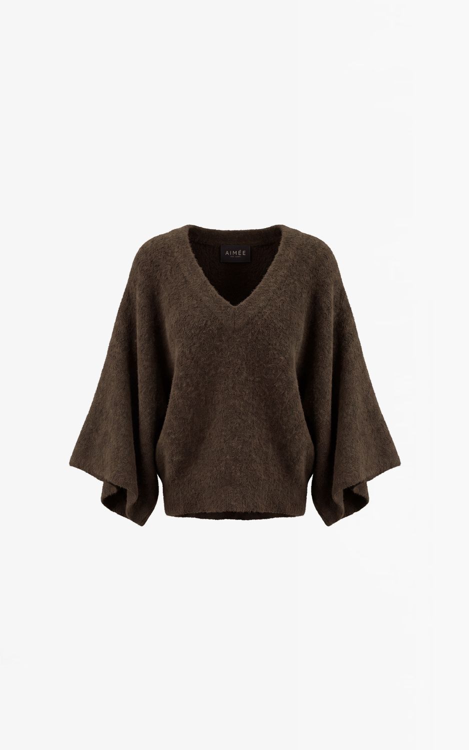 Aimee the Label ClippoW6 Knitted sweater Brown/Marine melange ClippoW6 Knitted s