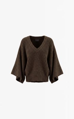 Aimee the Label ClippoW6 Knitted sweater Brown/Marine melange ClippoW6 Knitted s