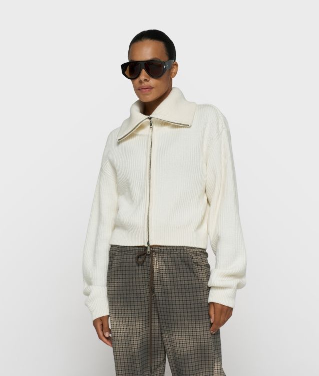 10 Days rib knit zip cardigan