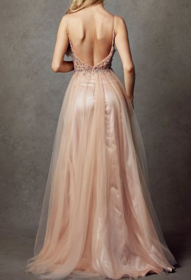 V-NECK, SLEEVELESS, BACKLESS, A-LINE  GP27251