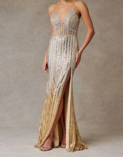 SLEEVELESS, SWEETHEART, SHEATH, SLIT SP6028