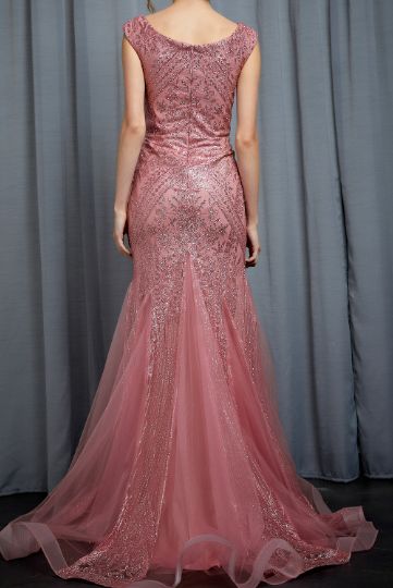 CAP SLEEVE, V-NECK, MERMAID, TAIL CP5120