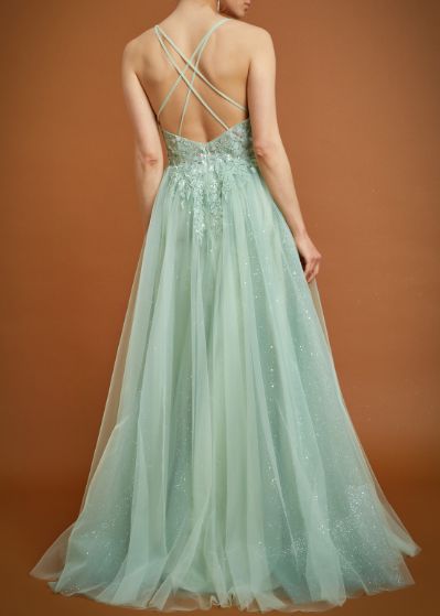 SLEEVELESS, V-NECK, A-LINE, CROSS BACK MF2260