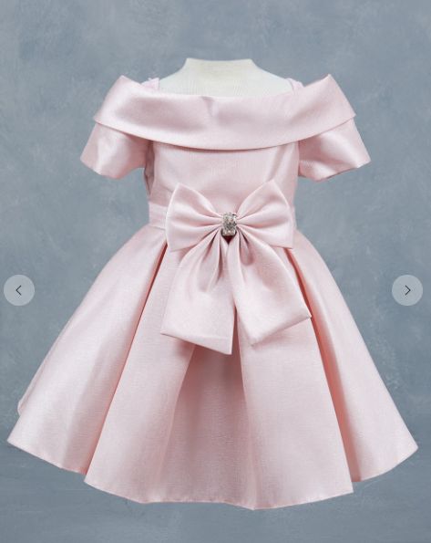 Elegant Classic Girl Dress With A Bow 9177B