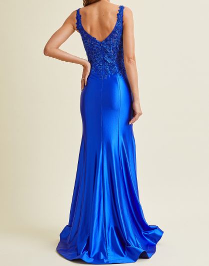 SLEEVELESS, SWEETHEART, SHEATH, SLIT RD2209