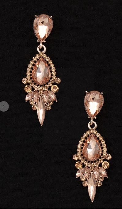 Crystal Gem Ornate Evening Earring