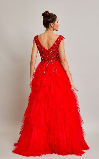 TULLE, EMBROIDERY, CRYSTALS, BEADING, SEQUINS, PEARLS