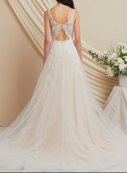 SLEEVELESS, SWEETHEART, A-LINE, OPEN BACK, TAIL YDW80887