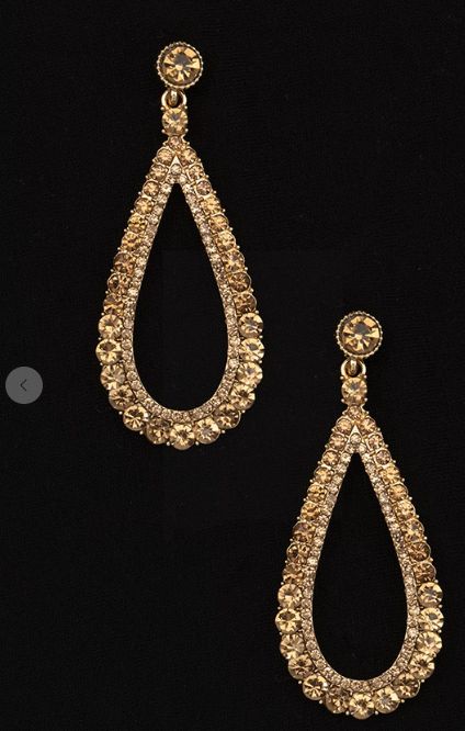 Teardrop Gem Pave Earring