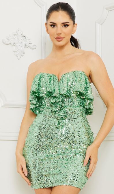 Sequin Tube Top Mini Dress ID9903SP