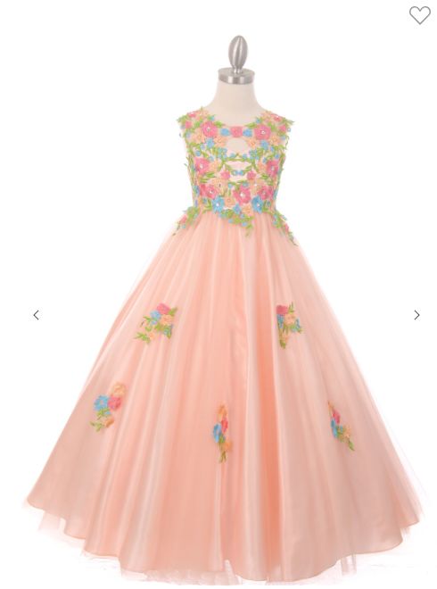 Embroider Flower Lace Tulle Dress X5028