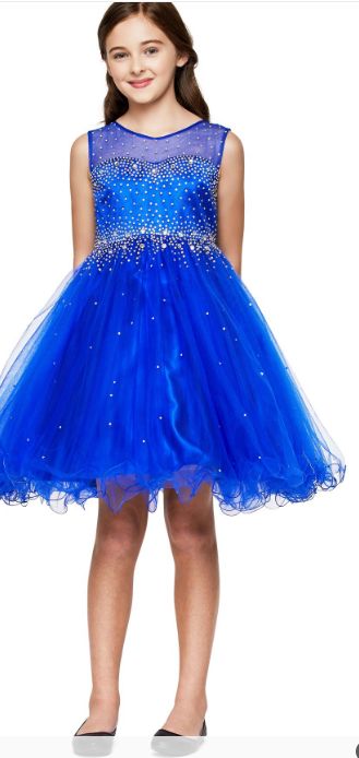 Illusion Top Adorned With Rhinestone Dress 5029