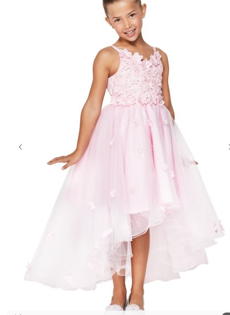 High And Low Lace Tulle Dress 9019