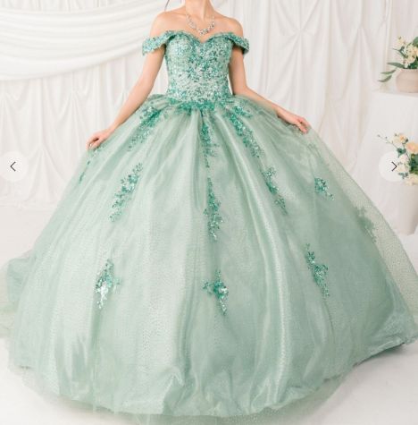Off Shoulder Train Quince Gown 8060J