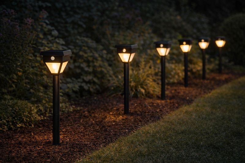 2x Solar LED-priklamp met sensor Callisto zwart