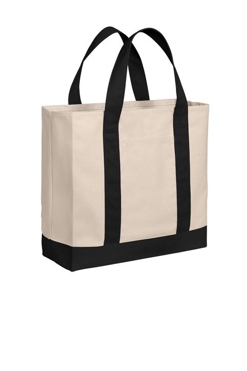 Port Authority® Cotton Canvas Two-Tone Tote