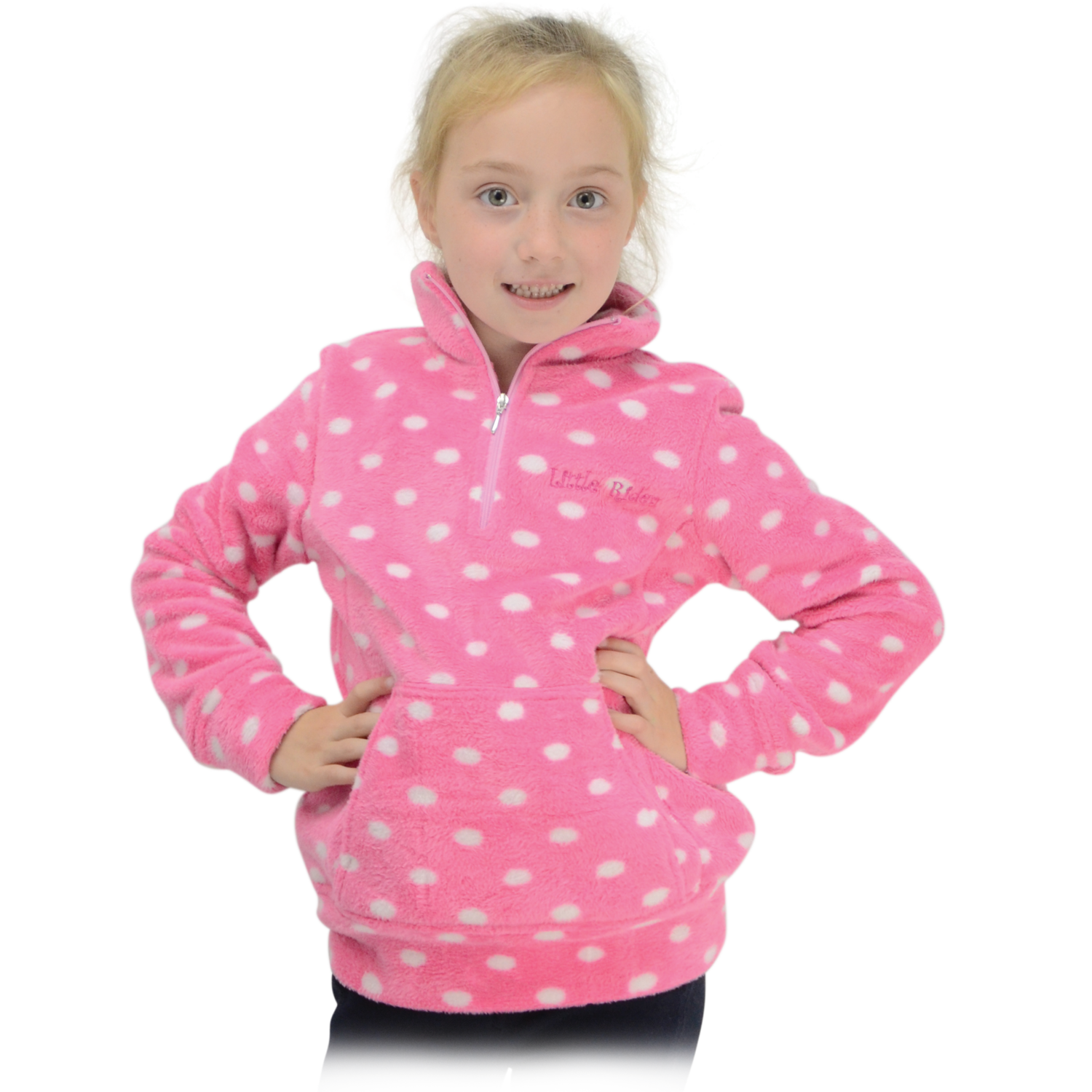 LOLA FLEECE PINK/POLKA