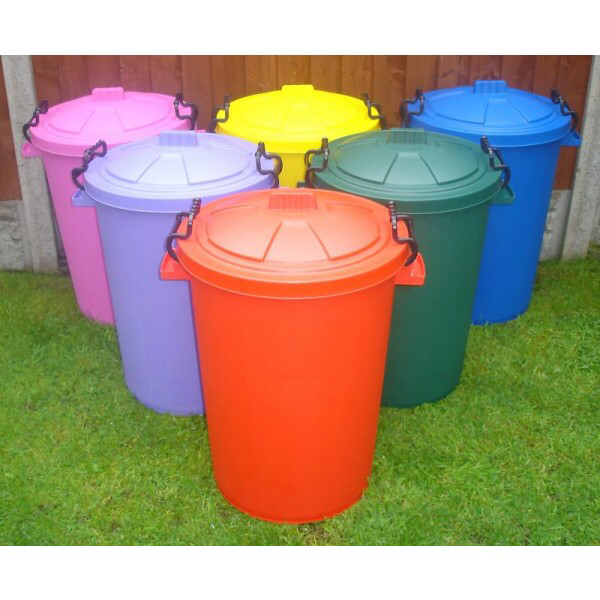 FEED BINS COLOURED 90L
