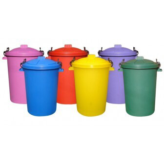 HEAVY DUTY COLOURED BINS 50 LITRE