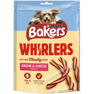 Bakers Whirlers Bacon Cheese Treats 130g