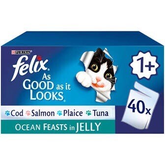 FELIX AS GOOD AS IT LOOKS OCEANFEASTS IN JELLY 40POUCH