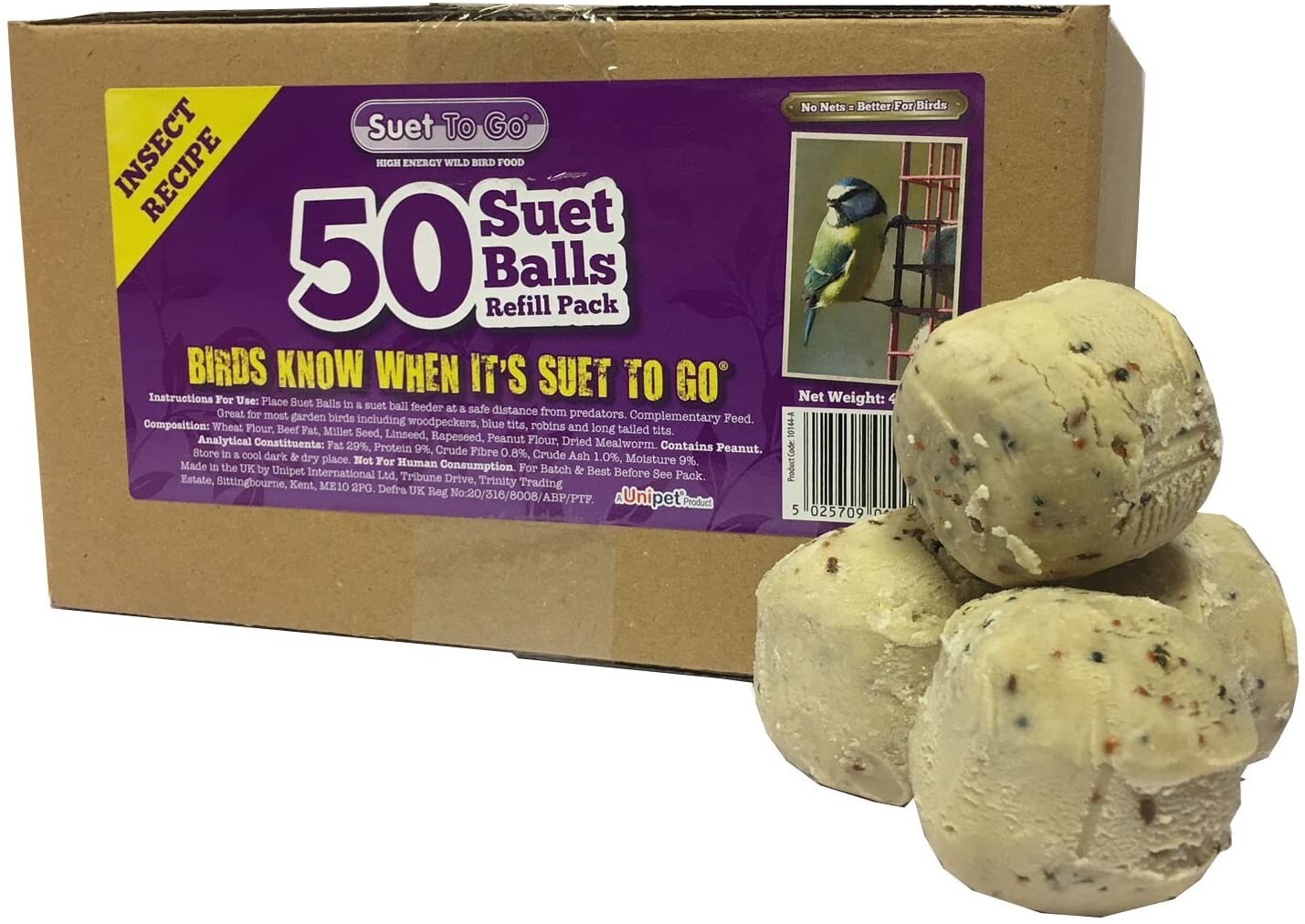 EXTRA SELECT SUET TOGO INSECT BALLS REFIL 50 BALLS