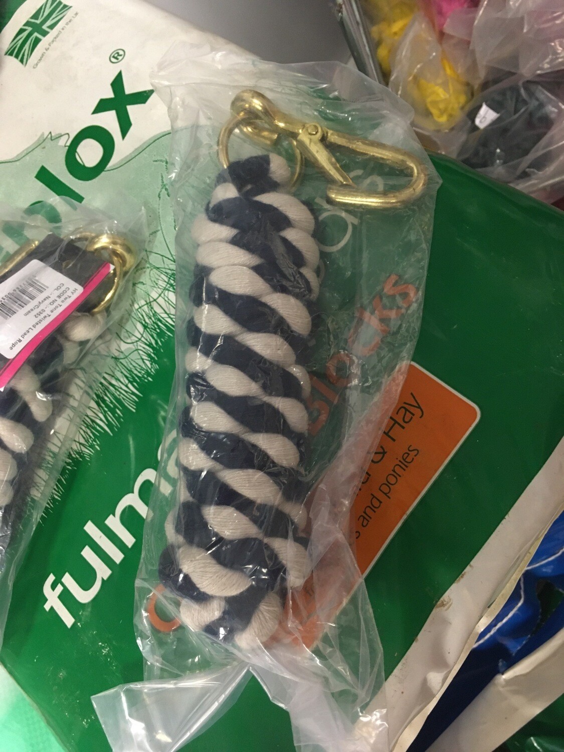 Navy &amp; Cream Lead Rope