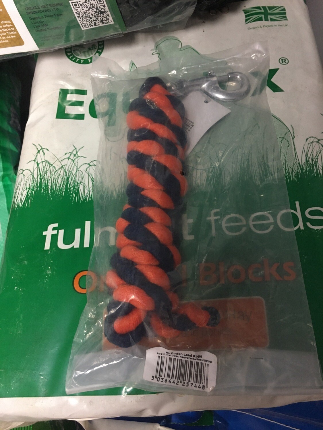 Navy/orange Lead Rope