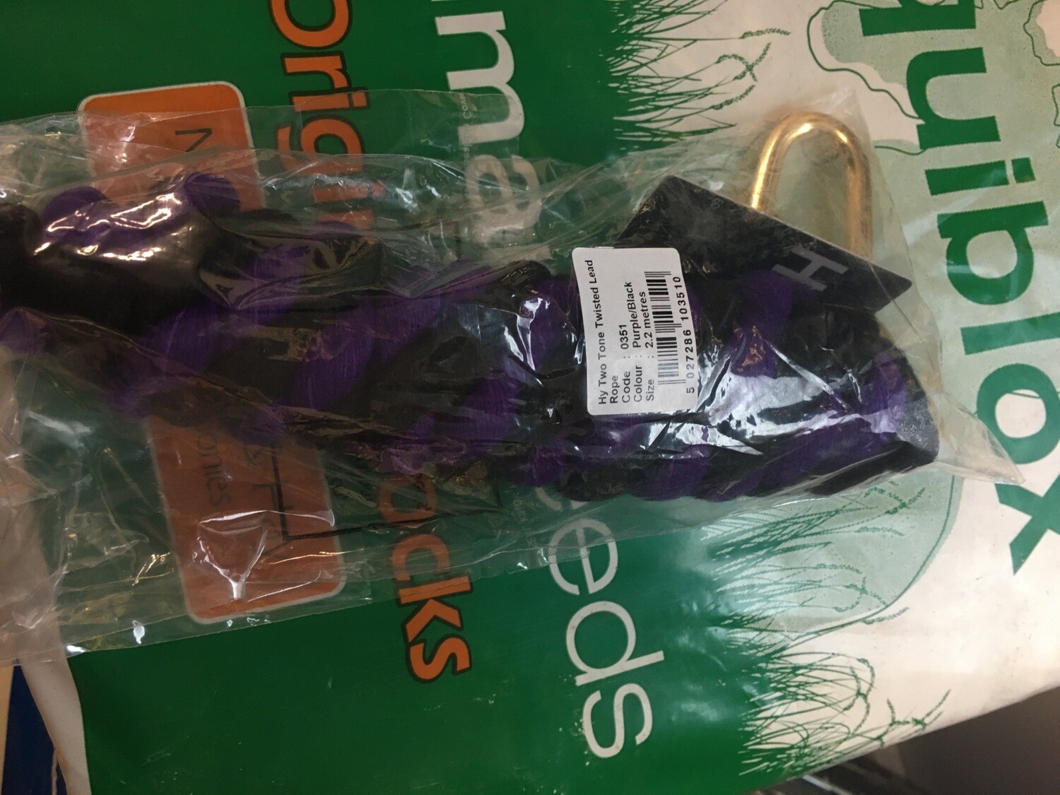 Black &amp; Purple Lead  Rope
