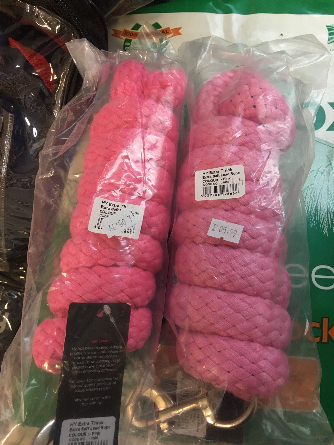 Extra Soft/thick  Lead Rope- Pink 