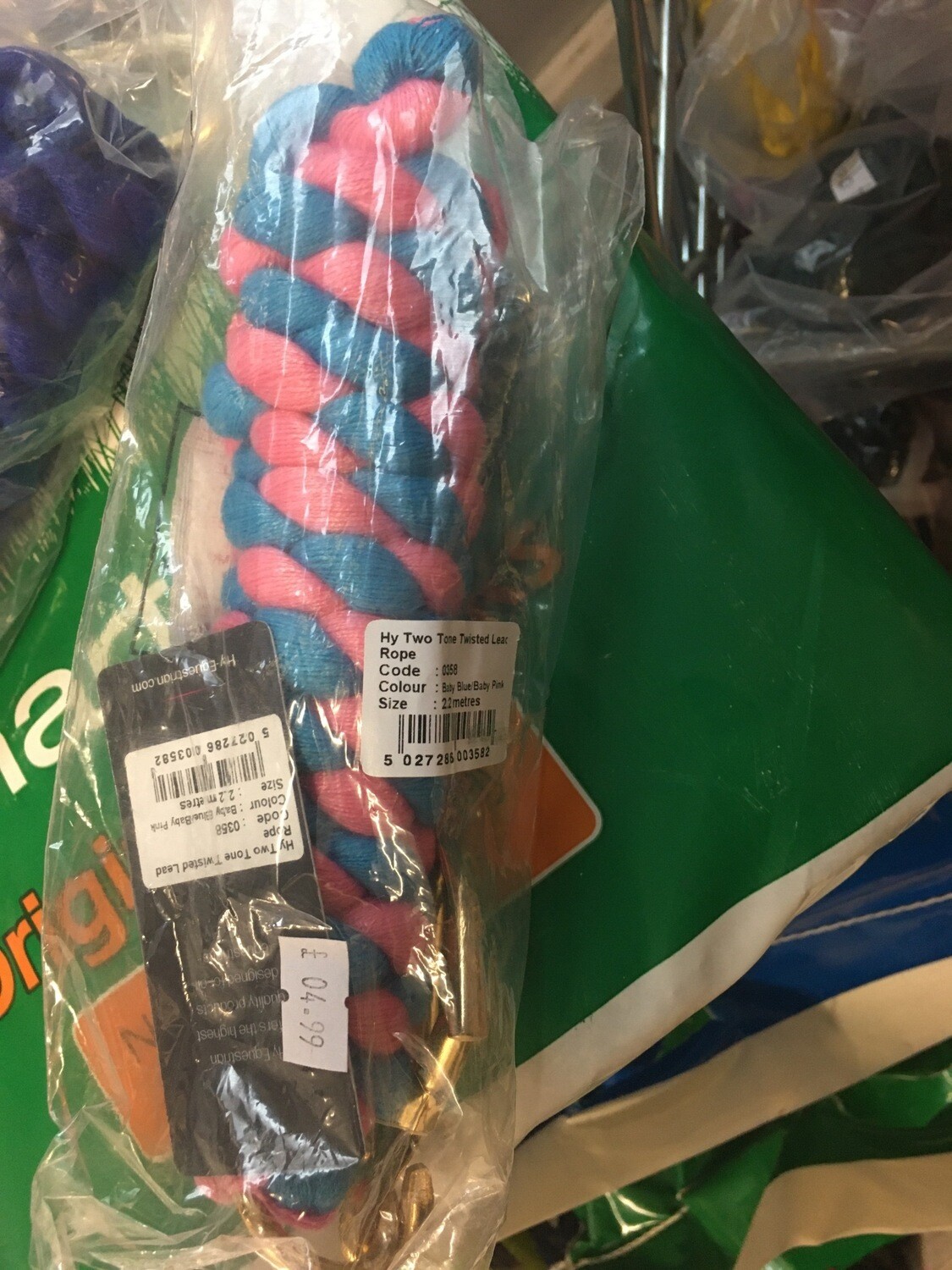 Baby. Blue &amp; Baby Pink Lead Rope