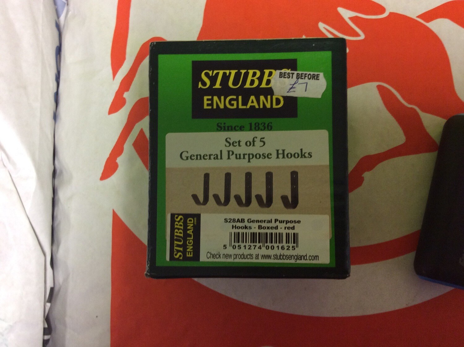 Stubbs General Purpose Hooks X5 Red