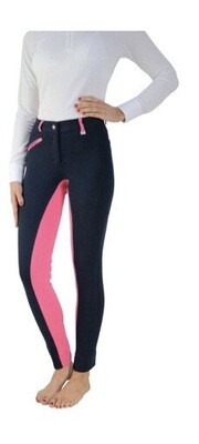 Hy Ladies Jods - Navy &amp; Raspberry -34”