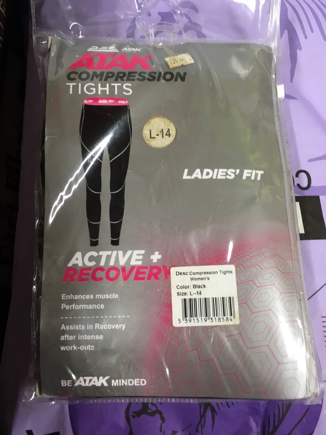 Compression Tights - Black- Size 14