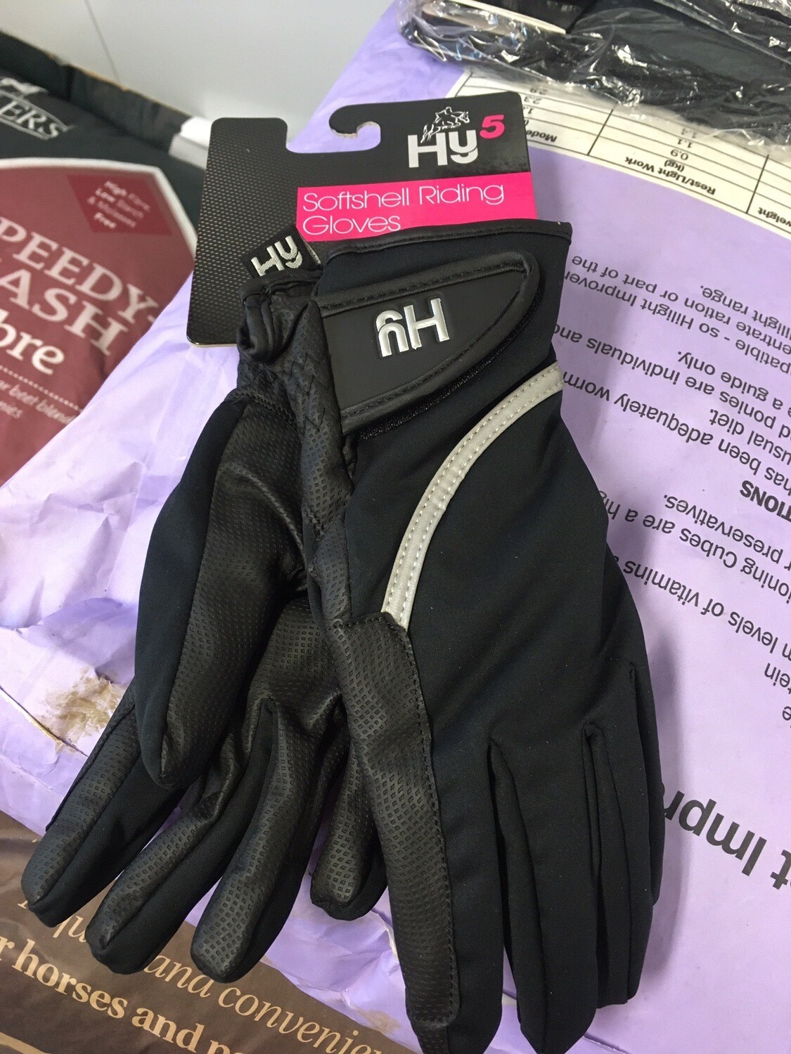 Soft shell Riding Gloves - Black - Size  M