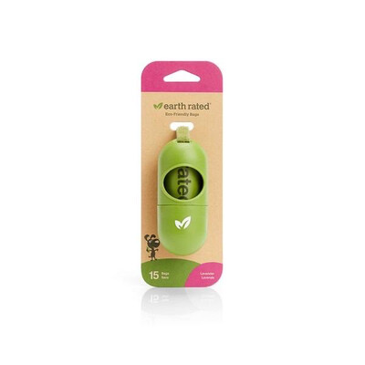 Earth Rated Leash Dispenser With 15 Scented Lavender Bags