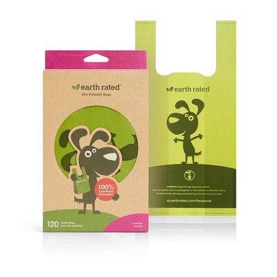 Earth Rated Poop Bags Lavender Handled 120
