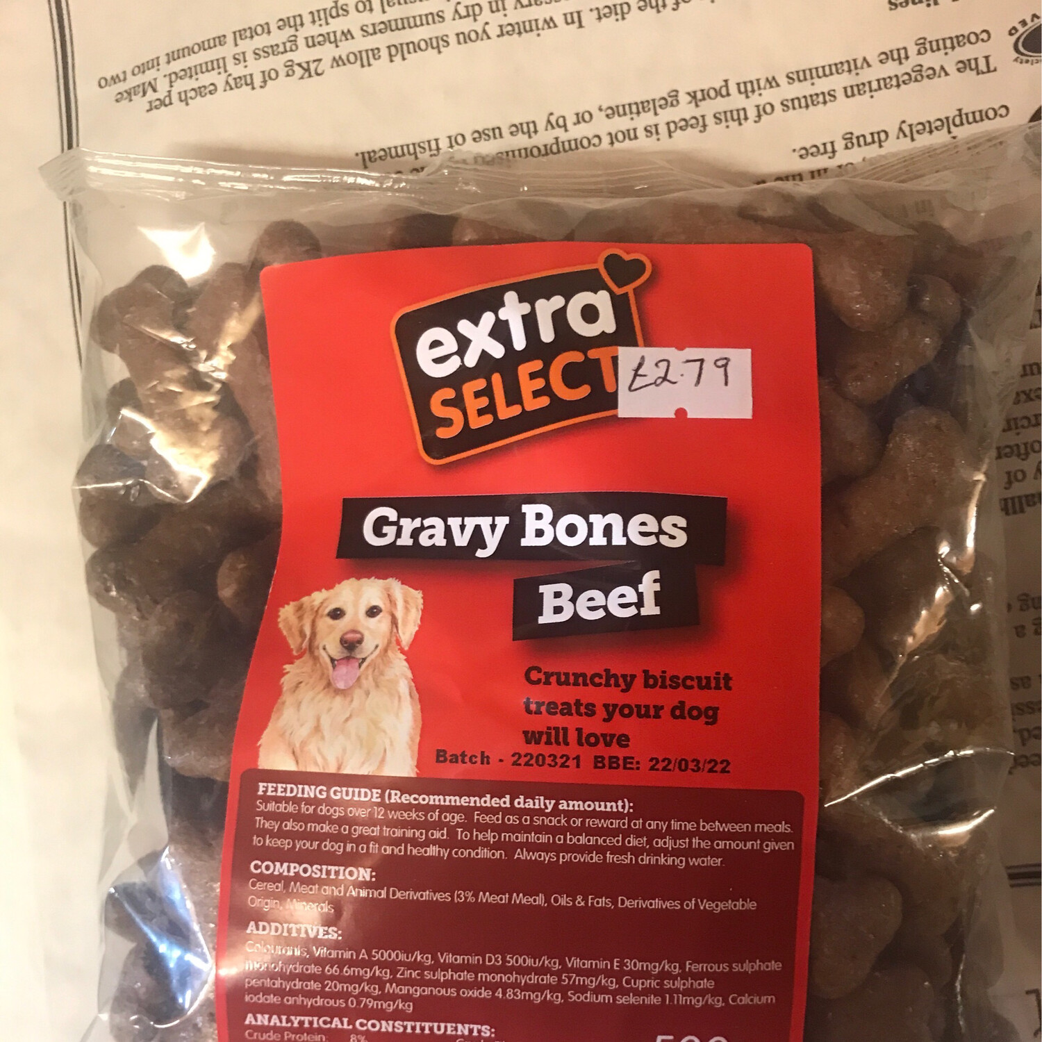 Extra Select Gravy Bones - Beef - 500g