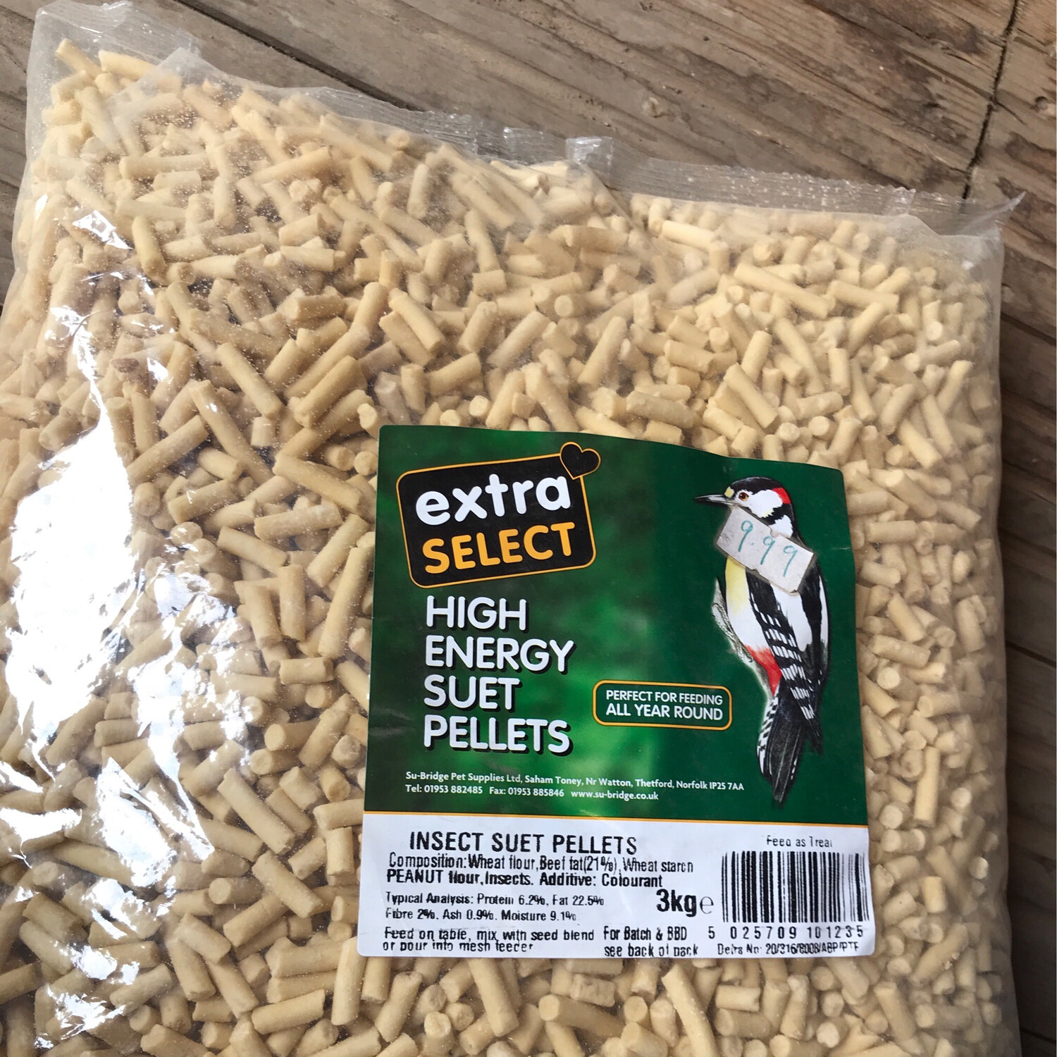 High Energy Insect Suet Pellets - 3 Kg